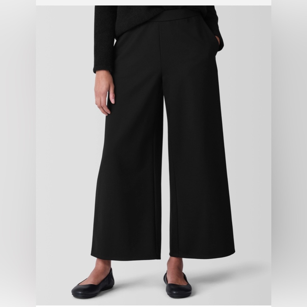 Eileen Fischer wide leg crepe ponte pant